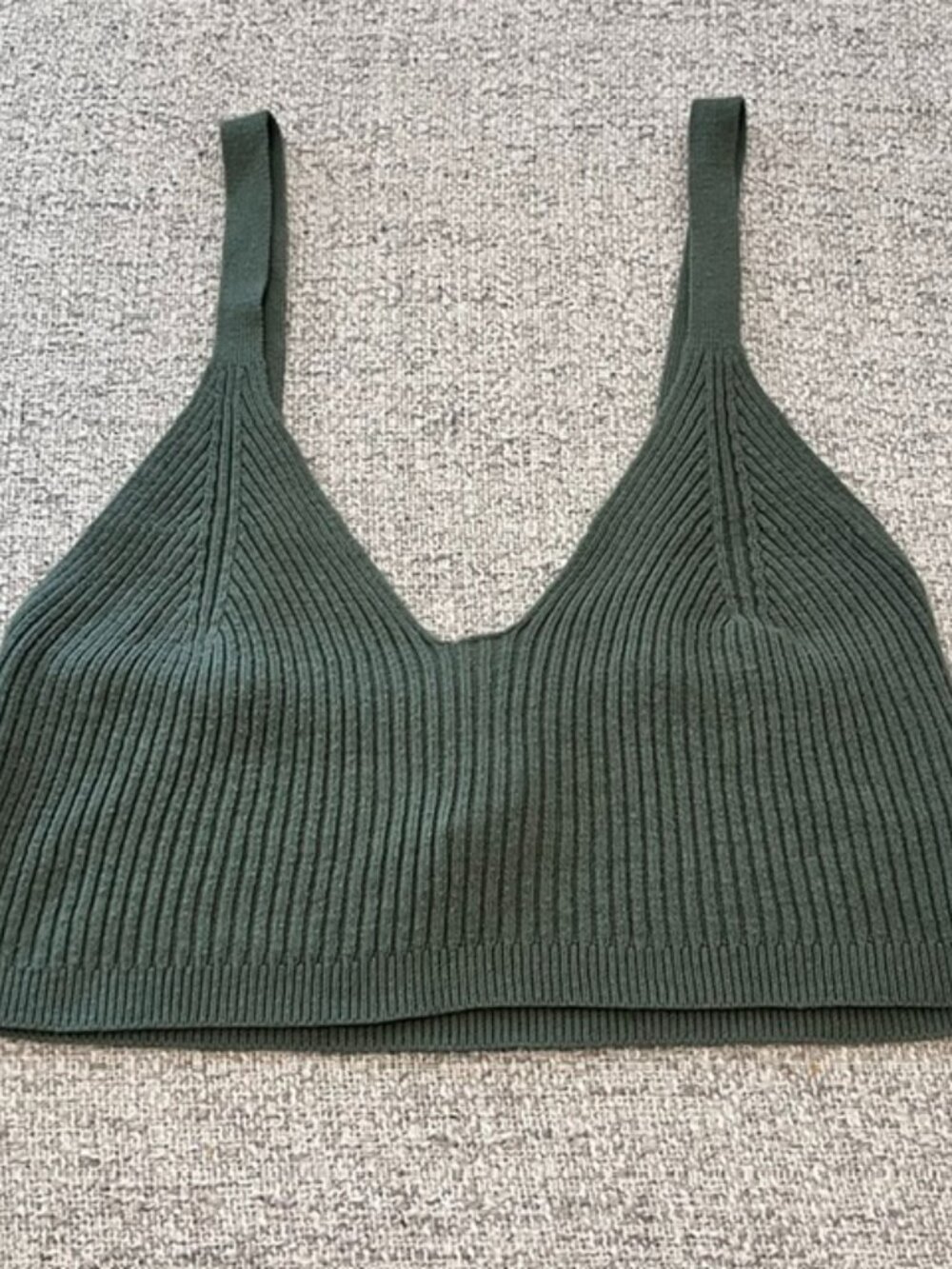 ASOS Design Green Knit Bralete Crop Top